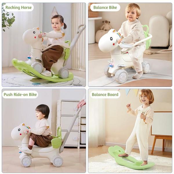 Imagem de Rocking Horse Ancaixin 4 em 1 com alça de pressão por 1-3 anos