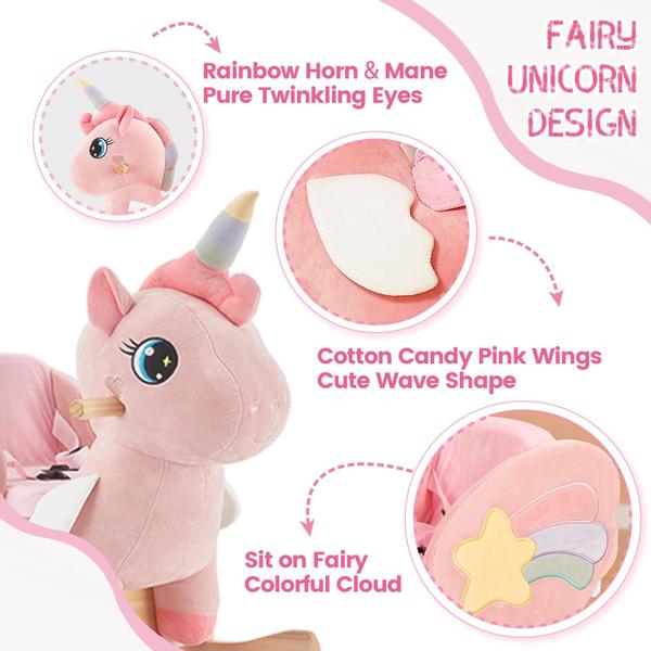 Imagem de Rocking Horse FUNLIO Unicorn Pink Fairy para 6 milhões a 3 anos