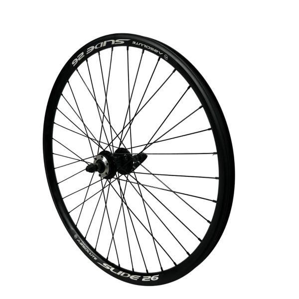 Imagem de Roda 26 36f Mtb Aro Aero Raio Fino Preto Cubo Disco (par)