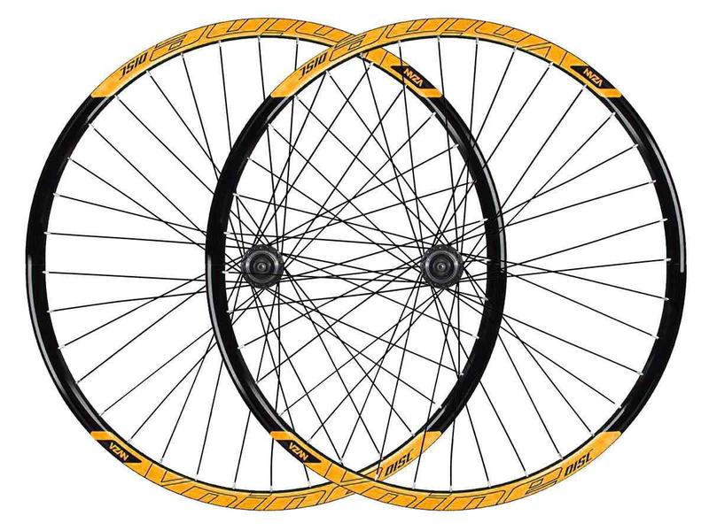 Imagem de Roda 29 vzan vnine 36f preto e laranja cubo k7 shimano pneu