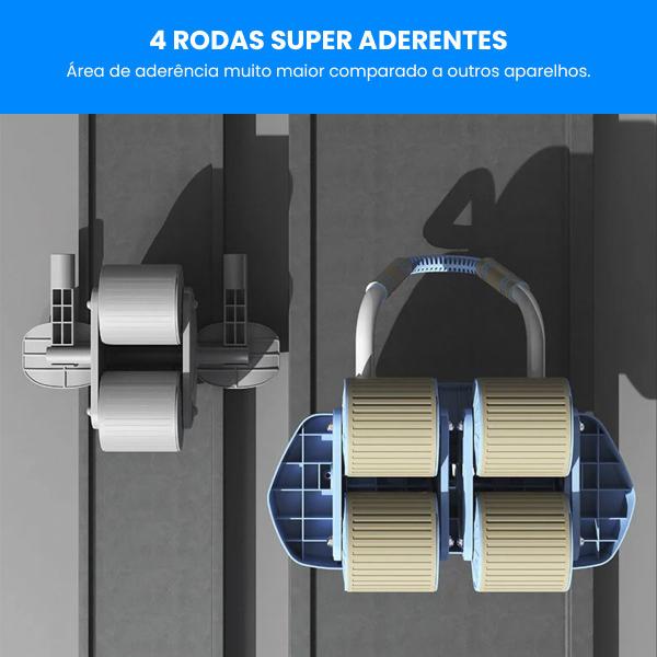 Imagem de Roda Abdominal C/ Apoio Cotovelo Cronômetro Auxilio Retomada