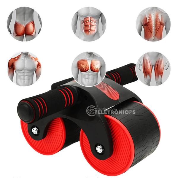 Imagem de Roda Abdominal Fitness Musculação Aparelho Estável Rebote Design Ergonômico AD052