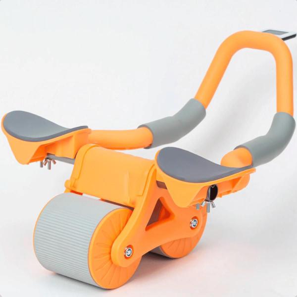 Imagem de Roda Abdominal Para Exercicios Fitness Lombar Rebote Automatico Duplo Temporizador Suporte Celular