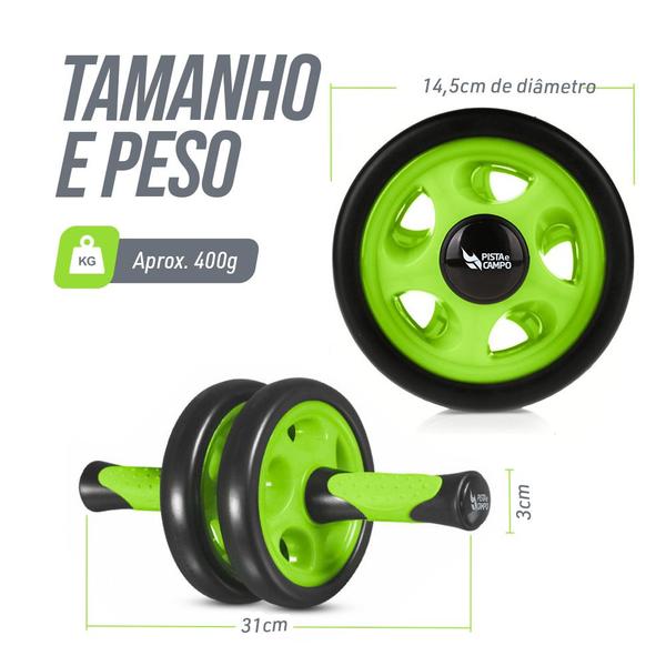 Imagem de Roda abdominal para exercícios treino de core Pista e Campo