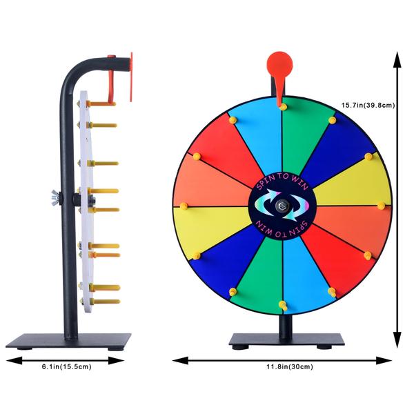 Imagem de Roda de Prêmio Giratória de 30cm com 12 Slots - Ideal para Eventos e Jogos