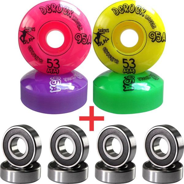 Imagem de Roda De Skate Derock 53mm 95A Play + Rolamento