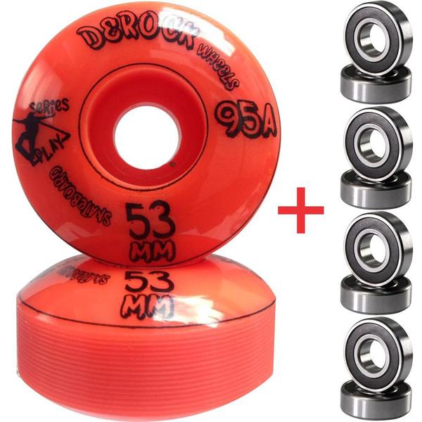 Imagem de Roda De Skate Derock 53mm 95A Play + Rolamento