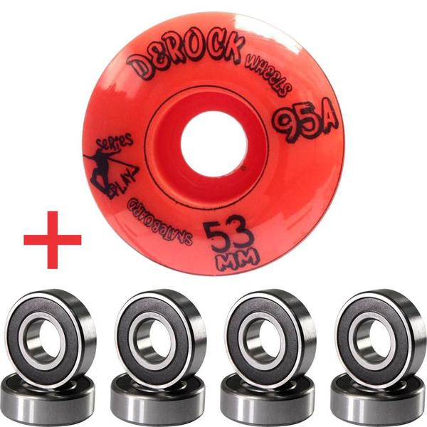 Imagem de Roda De Skate Derock 53mm 95A Play + Rolamento