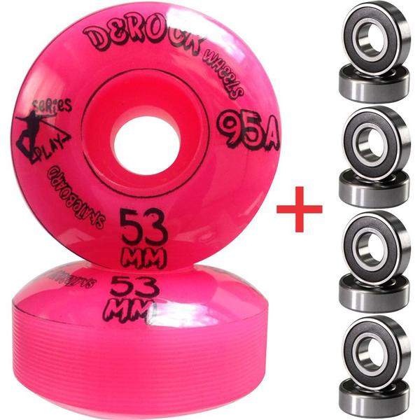 Imagem de Roda De Skate Derock 53mm 95A Play + Rolamento