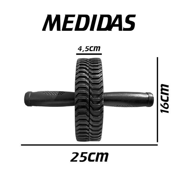 Imagem de Roda Exercício Abdominal Fitness Rodinha Para Abdominais Lombar Treino De Funcional Ginástica Treinamento De Força