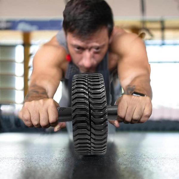 Imagem de Roda Exercício Abdominal Fitness Rodinha Para Abdominais Treino De Funcional Rolinho Treinamento De Força