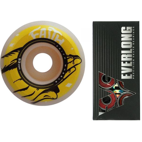 Imagem de Roda Faith Big Hand 53mm 100A + Rolamento Everlong