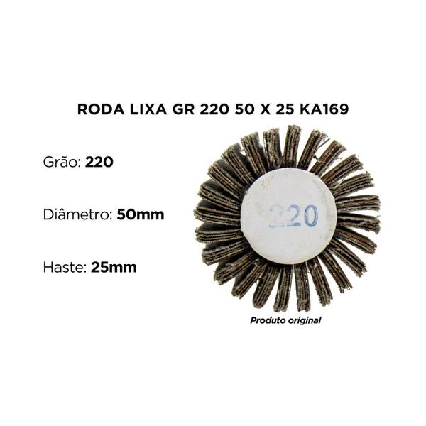 Imagem de Roda lixa gr 220 50 x 25 ka169