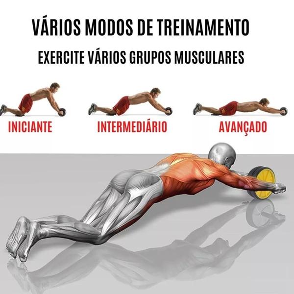 Imagem de Roda Para Exercício Abdominal Lombar Fitness Academia