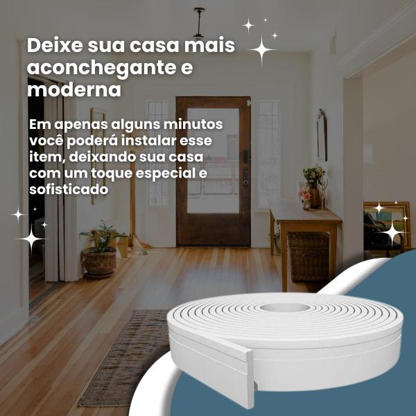 Imagem de Roda Pé Flexível Autocolante À Prova De Água 10cm - 5 Metros