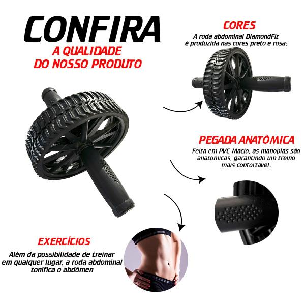 Imagem de Roda Rodinha para exercícios Abdominal Segurança Com Arranhadura