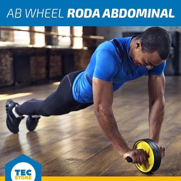 Imagem de Roda Rolo Abdominal Lombar Exercício Funcional Fitness Wheel