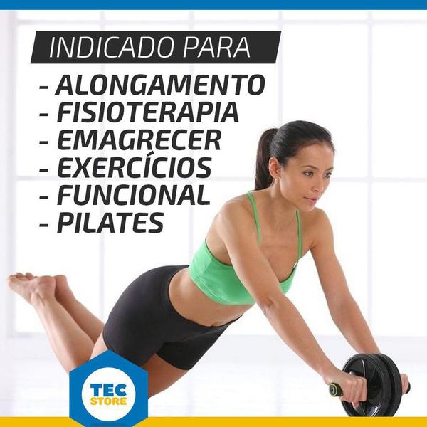 Imagem de Roda Rolo Abdominal Lombar Exercício Funcional Fitness Wheel