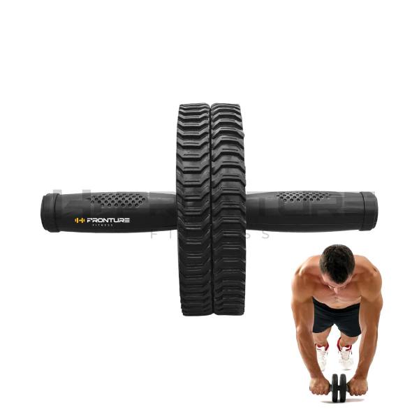 Imagem de Roda Rolo Rodinha Para Exercícios Azul Abdominal Lombar Academia Fitness Cross Reforçado