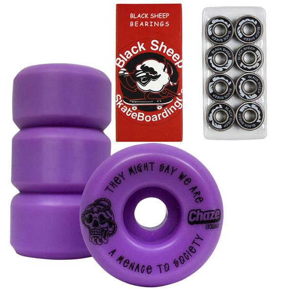 Imagem de Roda Skate Street 54mm Chaze 102A Rolamento BS Reds 