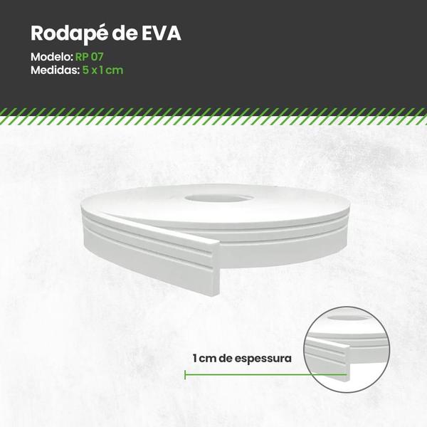 Imagem de Rodapé Autocolante Flexível Eva 5cm Modelo Rp07 - 5 Metros