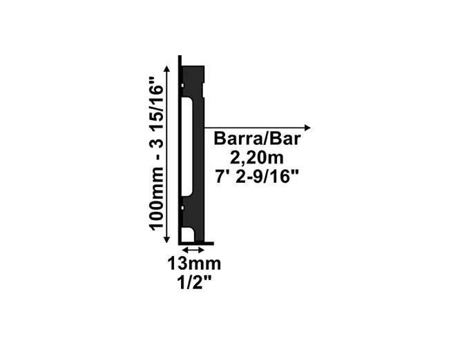 Imagem de Rodapé B104 Friso Branco 100 X 13mm 2,20m - Santa Luzia 