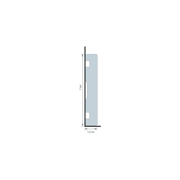 Rodapé de Poliestireno Liso Scandian 15mmx7cmx2,25m Metro Linear - caixa com 2,25 m - Branco Imagem de Rodapé de Poliestireno Liso Scandian 15mmx7cmx2,25m Metro Linear - caixa com 2,25 m - Branco