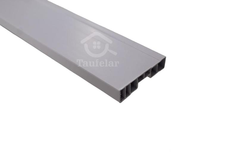 Imagem de Rodapé De Pvc 7cm Branco 12 Metros Kit 5 Barras de 2,4M