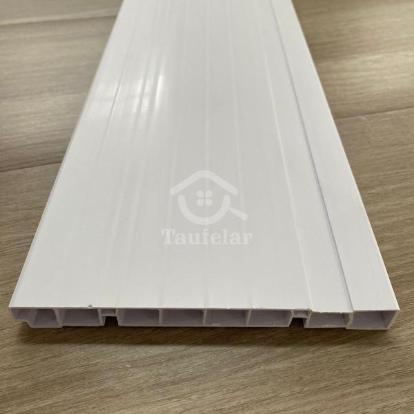 Imagem de Rodapé De Pvc Branco15cm Real Kit com 12 Metros