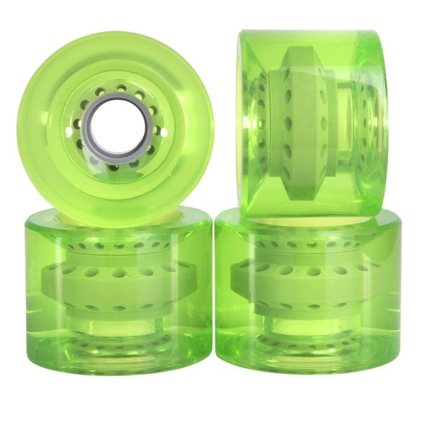 Imagem de Rodas de skate Cal 7 Cruiser 60mm 83A Clear Green, conjunto de 4