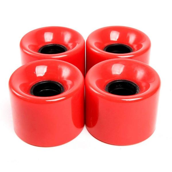 Imagem de Rodas de skate FREEDARE 58mm 82a com rolamento ABEC-7 vermelho, pacote com 4