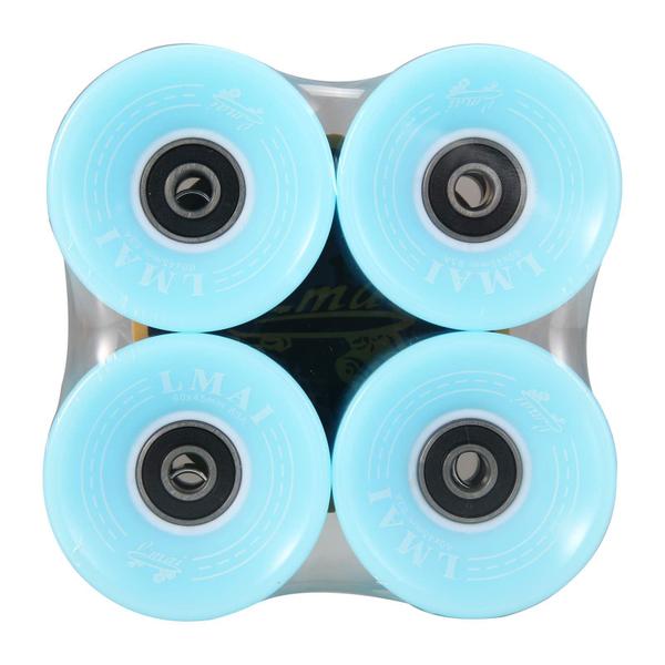 Imagem de Rodas de skate LMAI 60mm 83A pretas com rolamento ABEC 9