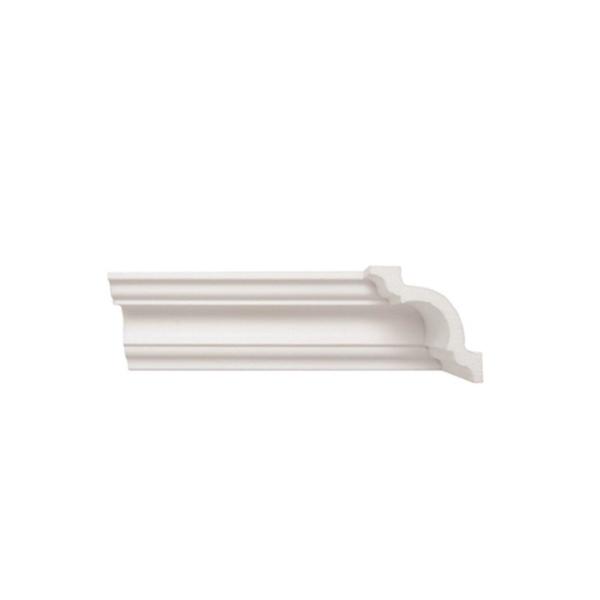 Imagem de Rodateto de Poliestireno 8cm X 80mm Liso 2,0 metro linear - caixa com 2 Unidade - Branco