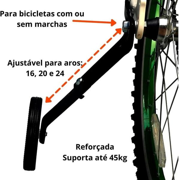 Imagem de Rodinha Bike Infantil C/ Câmbio Aro 16 20 24 Kombat