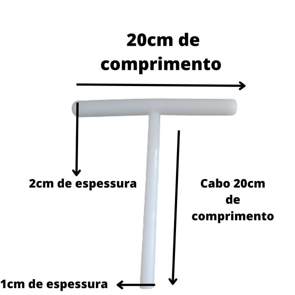 Imagem de Rodinho Rodo Para Crepe Francês Profissional Em Polietileno