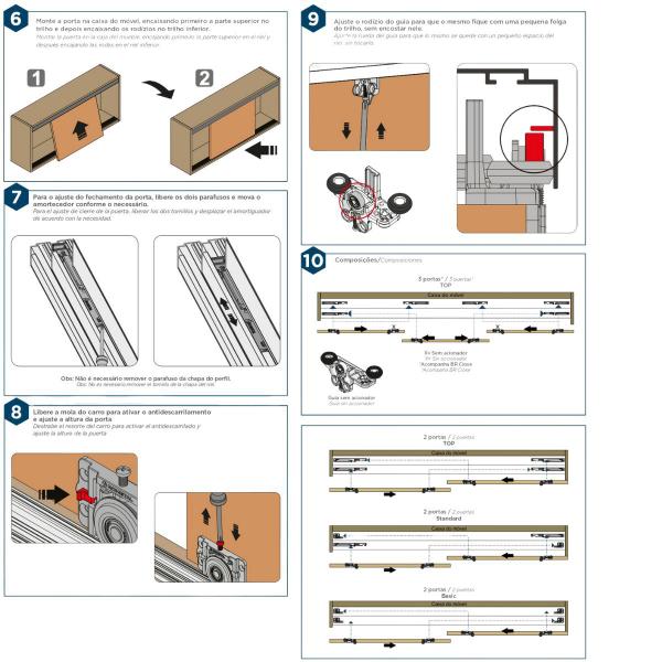 Imagem de Rodizio RO 65 AGP 165 Sistema Para 1 Porta de correr