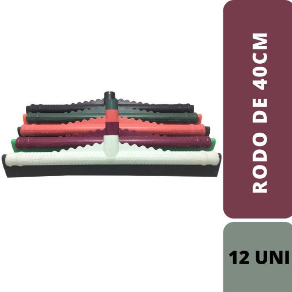 Rodo 40 Cm Borracha Dupla C/12 Unidades - Sem Cabo Imagem de Rodo 40 Cm Borracha Dupla C/12 Unidades - Sem Cabo