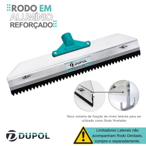 Imagem de Rodo Dentado 60cm Alumínio Reforçado + Lâmina Dentada 60cm