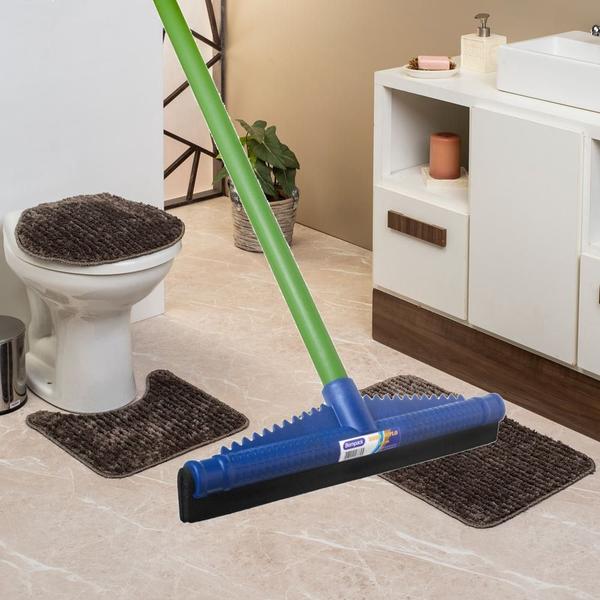 Rodo Duplo De Plástico Para Piso De 40cm Sem Cabo Kit 5 - Todas Imagem de Rodo Duplo De Plástico Para Piso De 40cm Sem Cabo Kit 5