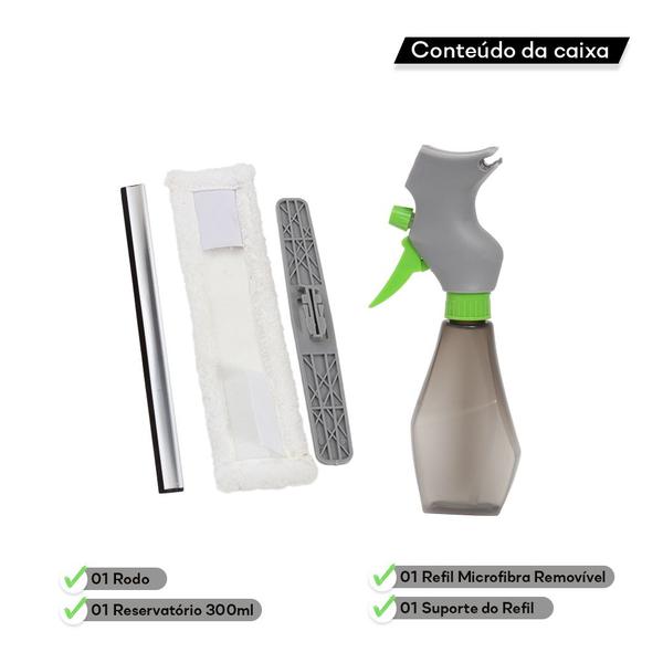 Rodo Esfregão Limpeza Janela 3 em 1 Dispenser Quality House Imagem de Rodo Esfregão Limpeza Janela 3 em 1 Dispenser Quality House