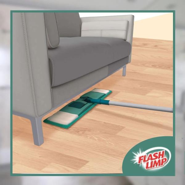 Imagem de Rodo Esfregão Mop Flat Cabo 360 Refil Microfibra