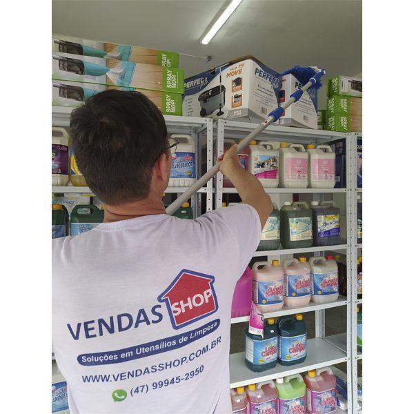 Imagem de Rodo Limpa Vidros Cabo Extensor 3,10 Mts Com Espanador Eletrostático Bralimpia