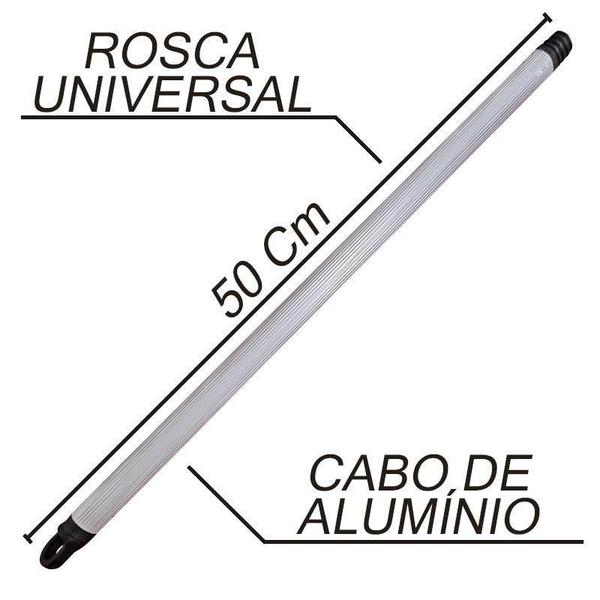 Imagem de Rodo Limpa Vidros Combinado 45Cm Cabo Alumínio Régua Flanela