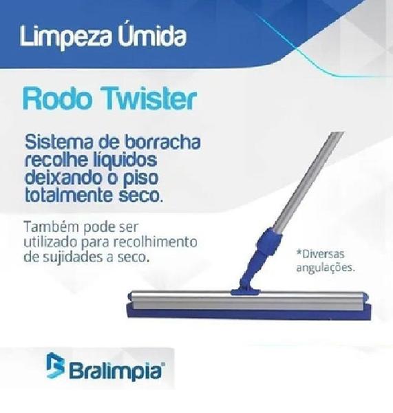 Imagem de Rodo Twister 48cm Articulado Cabo Extensível 1,40m Bralimpia