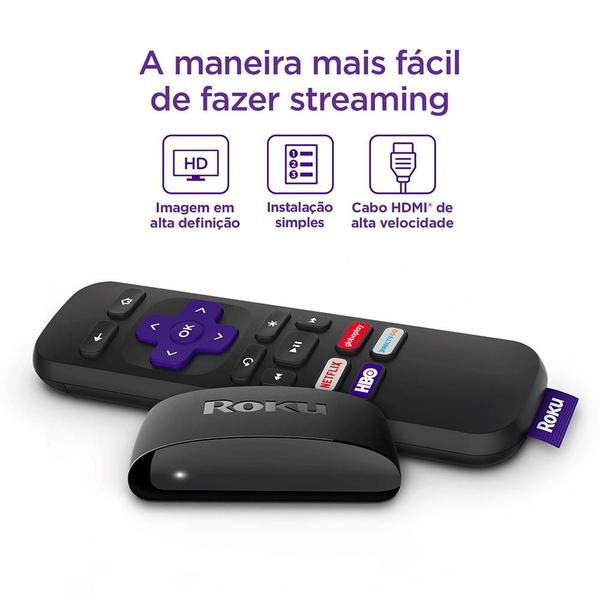 Roku Express 3930 Conversor De Smart Tv Full Hd Com Controle Imagem de Roku Express 3930 Conversor De Smart Tv Full Hd Com Controle