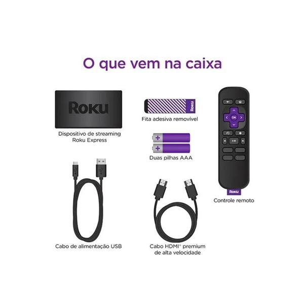 Imagem de Roku Express Streaming - Full HD - Smart Wi-fi - Controle Remoto 