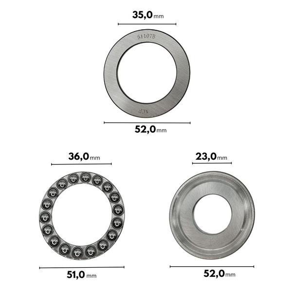 Rolamento Axial de Esferas Compatível com Lavajato WAP Garra - Parceiro das Peças Imagem de Rolamento Axial de Esferas Compatível com Lavajato WAP Garra
