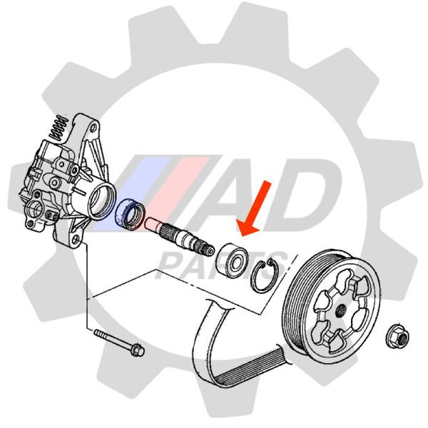 Imagem de Rolamento Bomba Direção Hidraulica HONDA Civic 2000 até 2005