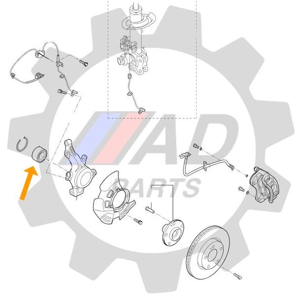 Imagem de Rolamento de Roda Dianteira HONDA Civic Si 2007 até 2011