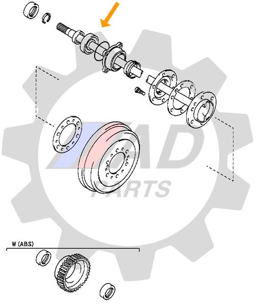 Imagem de Rolamento de Roda Traseira TOYOTA Hilux 2005 até 2008